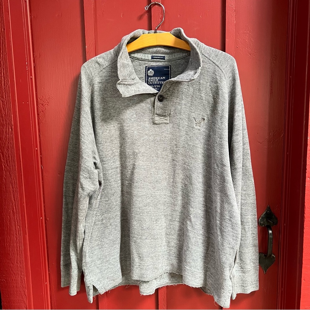 American Eagle Outfitters Men's Heather Gray Pullover